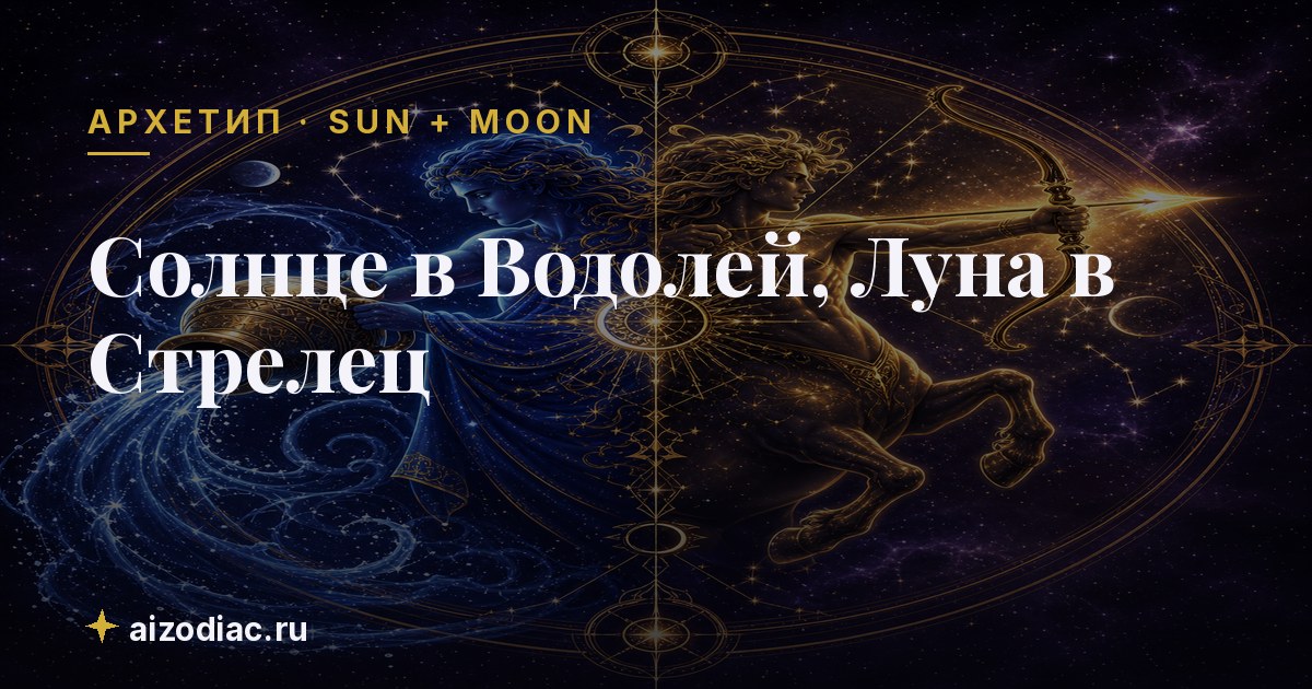 Солнце в Водолей, Луна в Стрелец — характер, любовь, работа