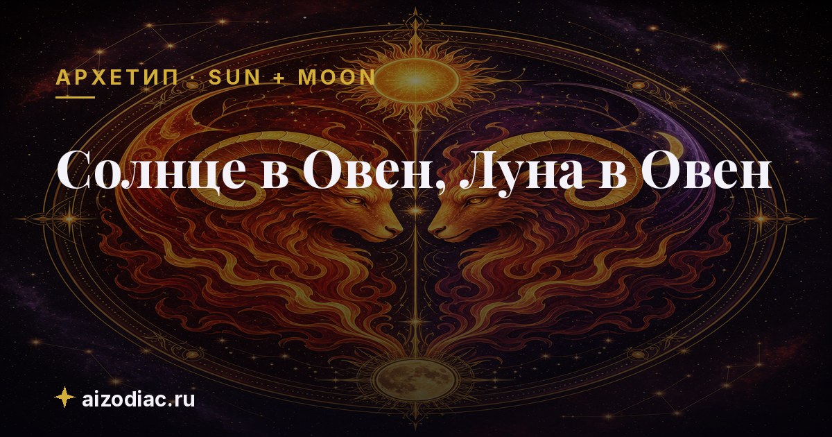 Солнце в Овен, Луна в Овен — характер, любовь, работа