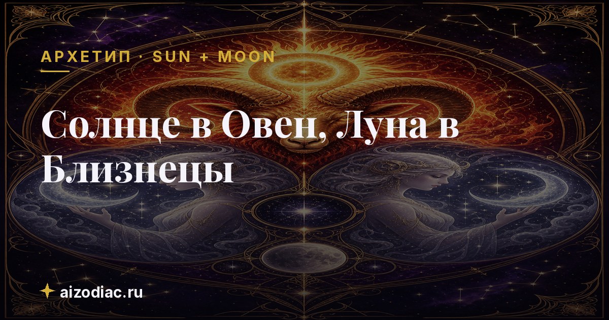 Солнце в Овен, Луна в Близнецы — характер, любовь, работа