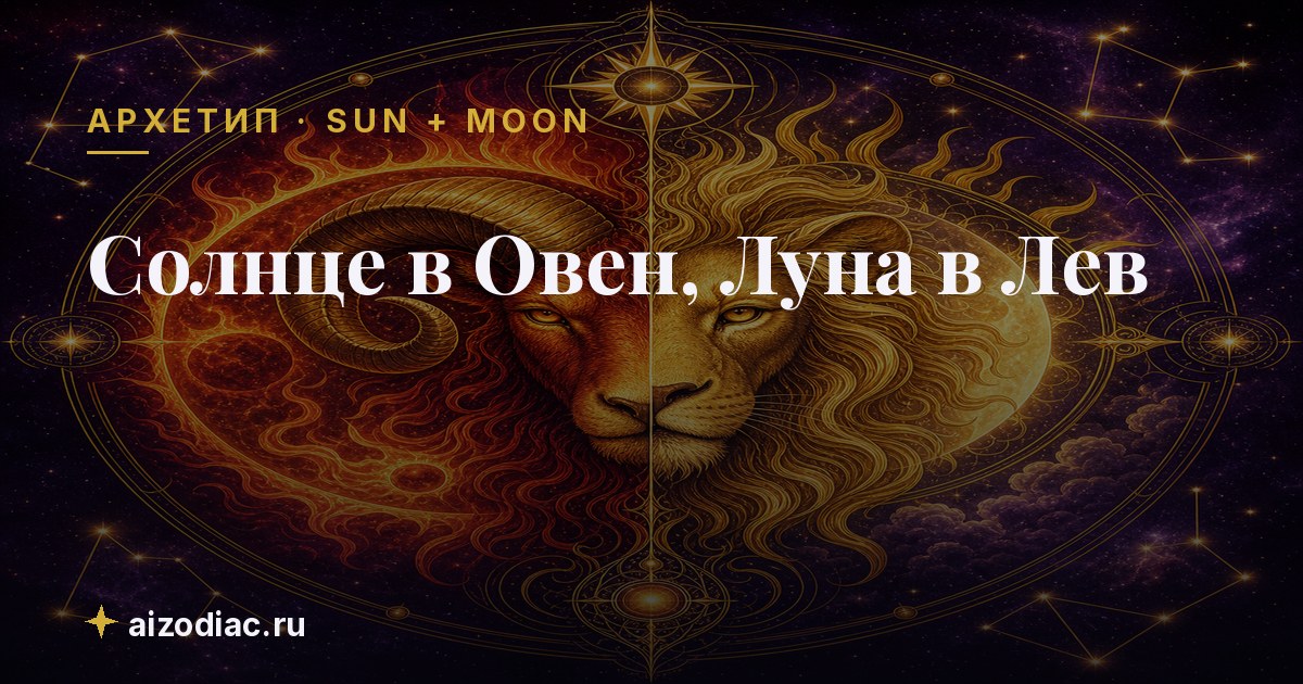 Солнце в Овен, Луна в Лев — характер, любовь, работа