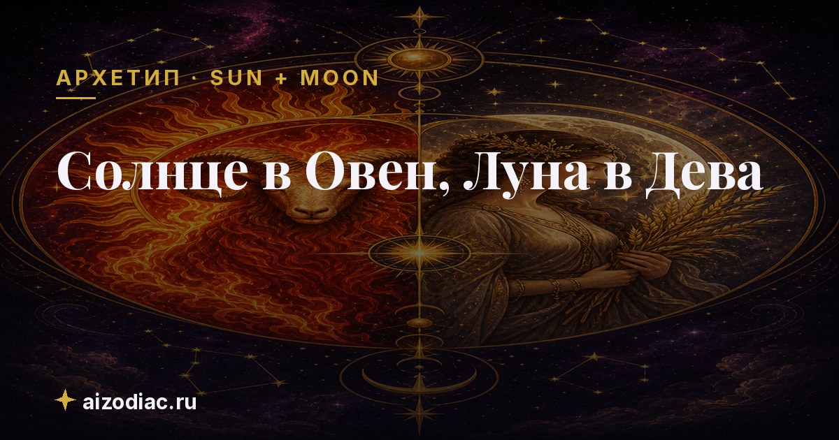 Солнце в Овен, Луна в Дева — характер, любовь, работа