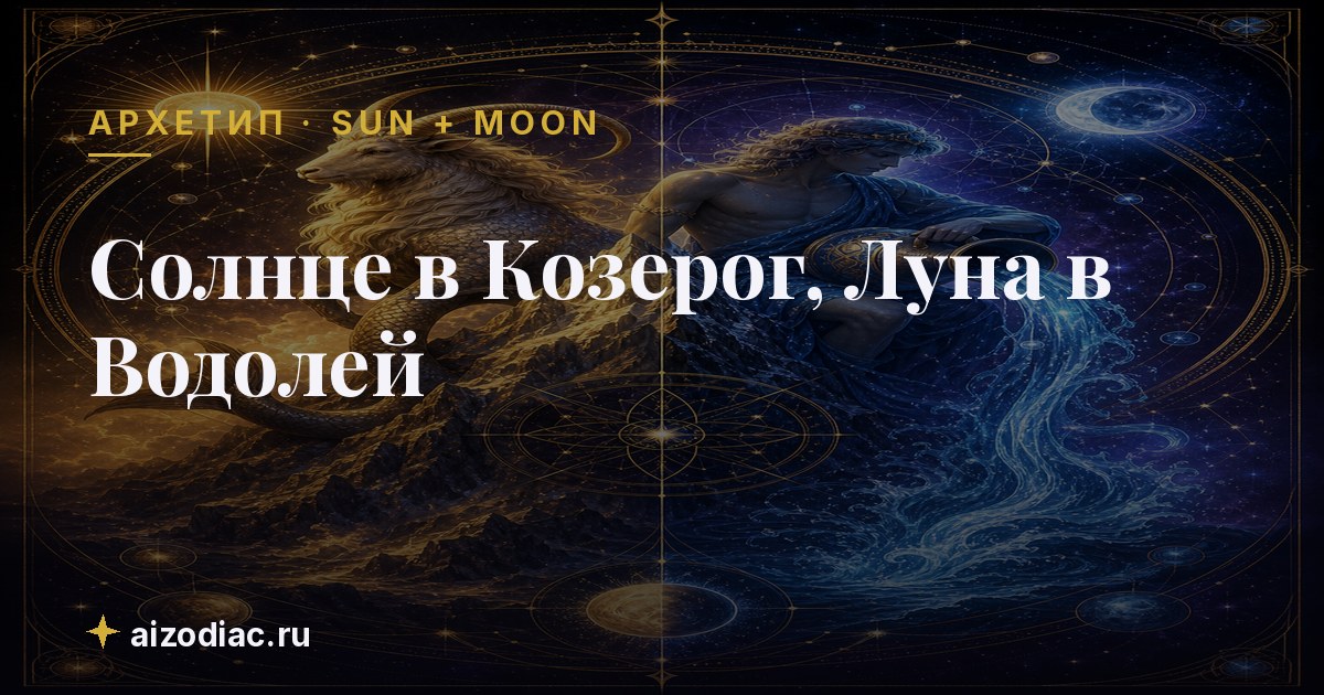Солнце в Козерог, Луна в Водолей — характер, любовь, работа