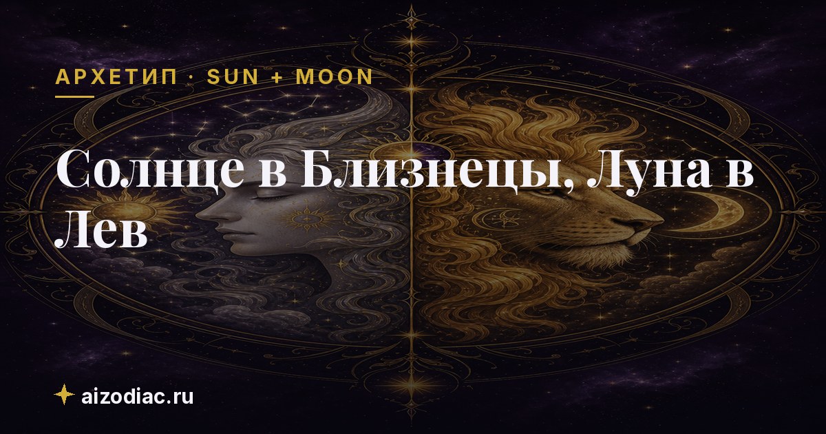 Солнце в Близнецы, Луна в Лев — характер, любовь, работа