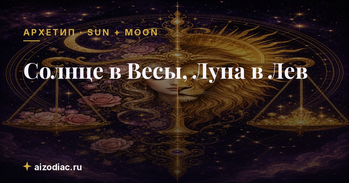 Солнце в Весы, Луна в Лев — характер, любовь, работа