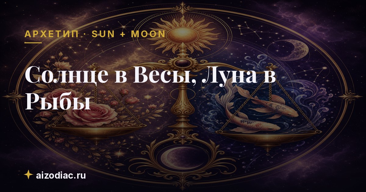 Солнце в Весы, Луна в Рыбы — характер, любовь, работа