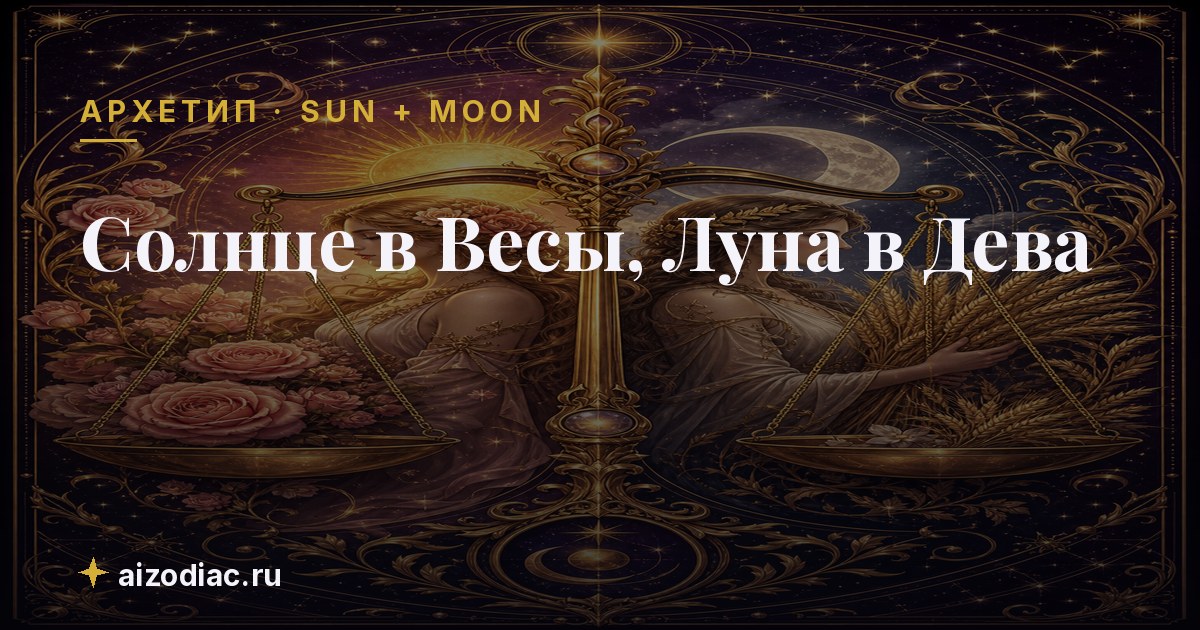 Солнце в Весы, Луна в Дева — характер, любовь, работа