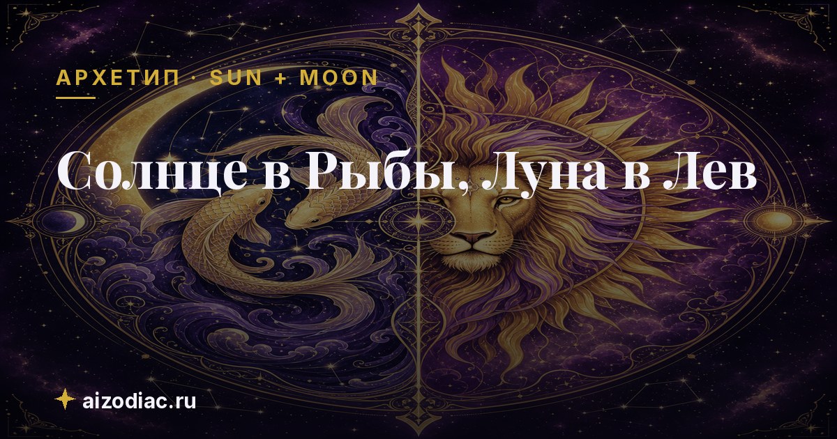Солнце в Рыбы, Луна в Лев — характер, любовь, работа