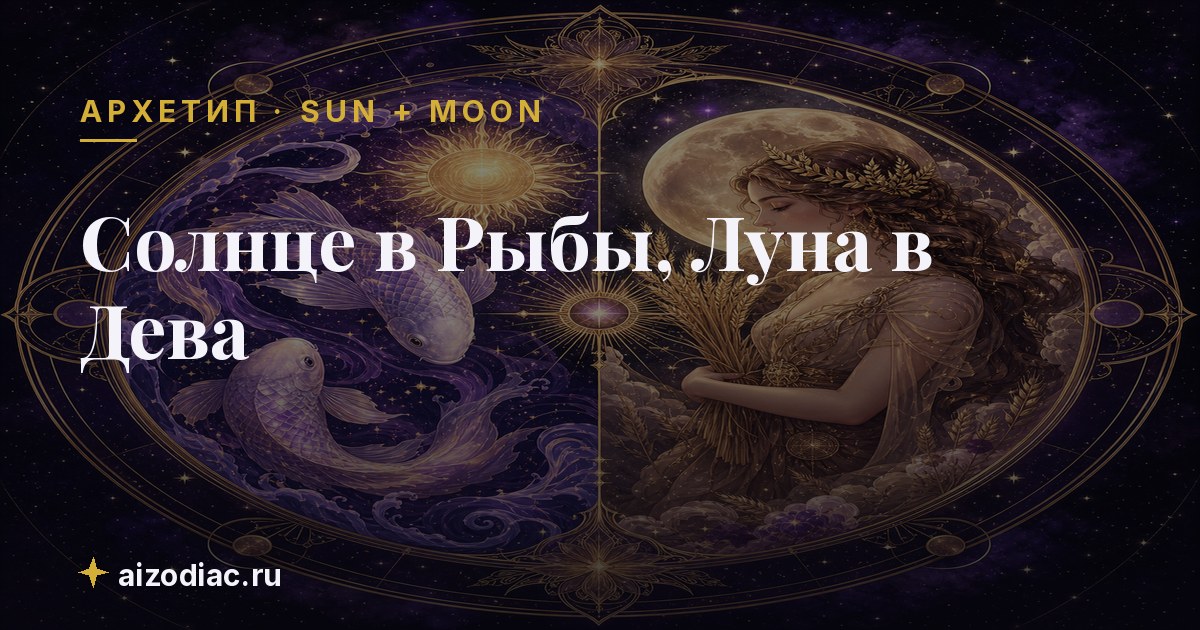 Солнце в Рыбы, Луна в Дева — характер, любовь, работа