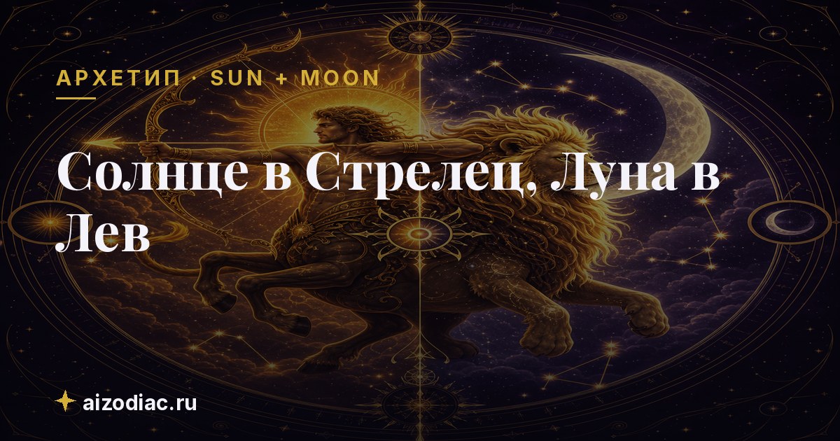 Солнце в Стрелец, Луна в Лев — характер, любовь, работа