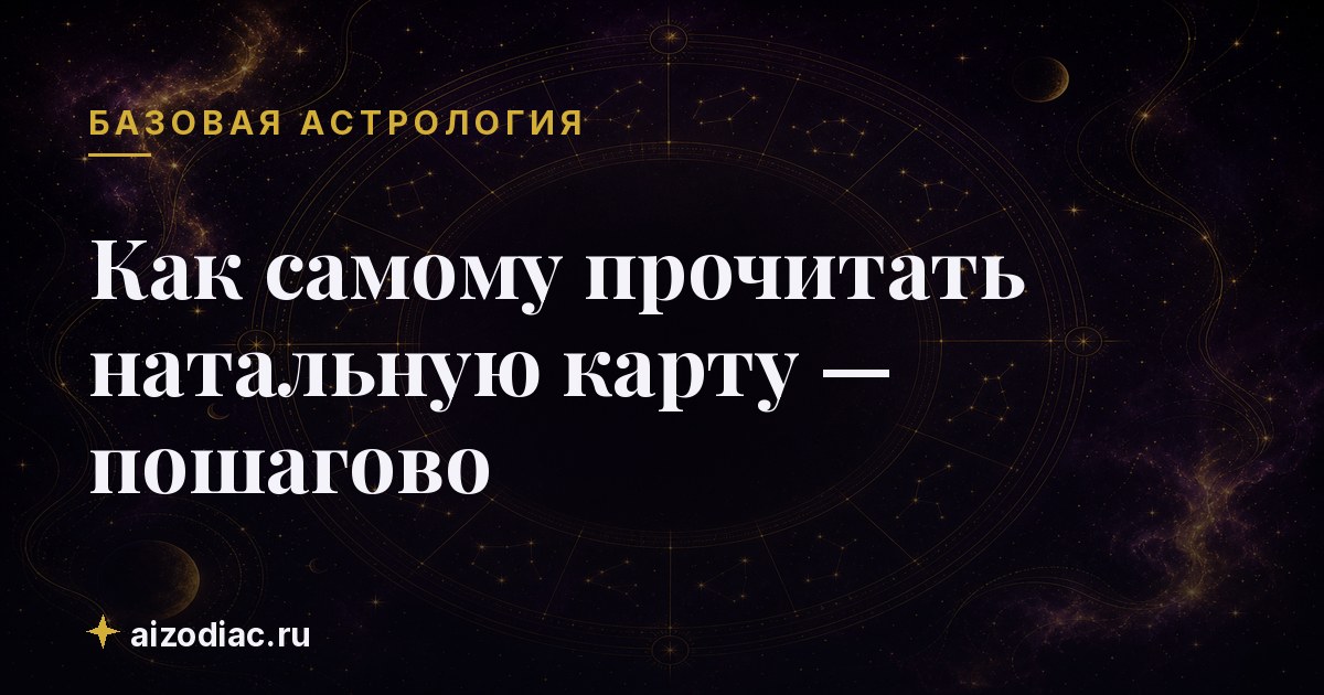Как самому прочитать натальную карту — пошагово