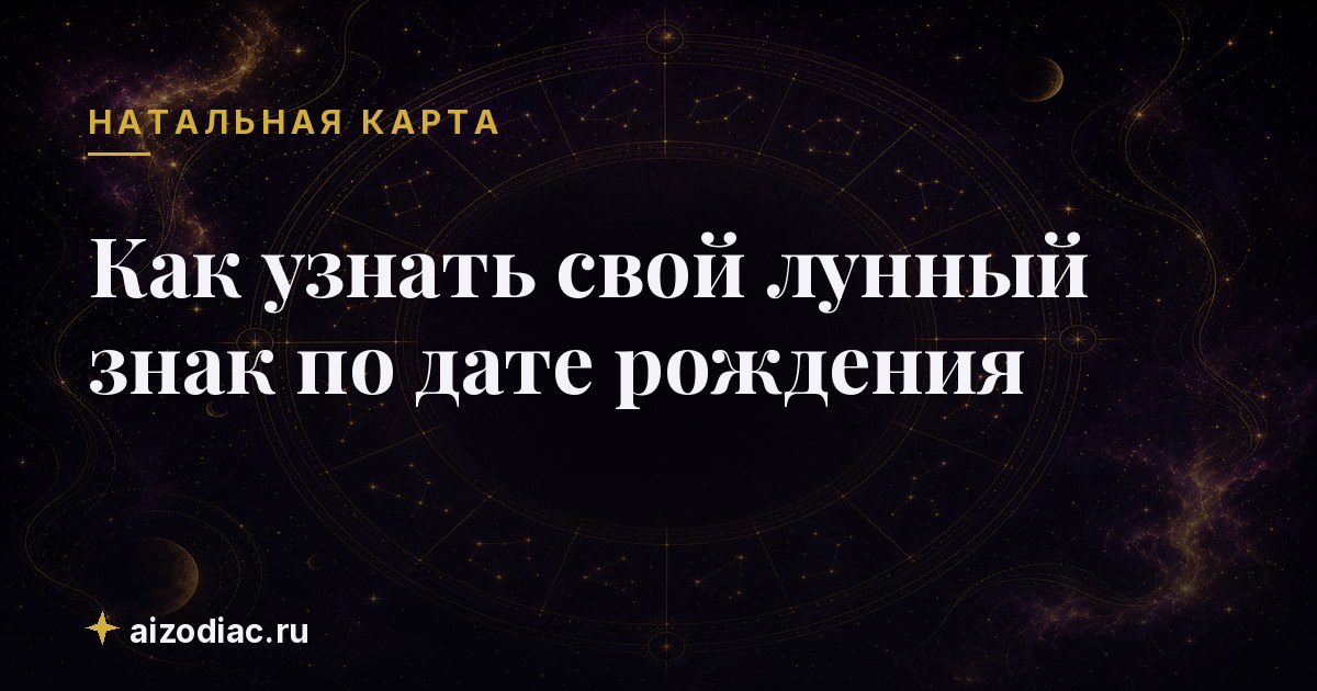 Как узнать свой лунный знак по дате рождения