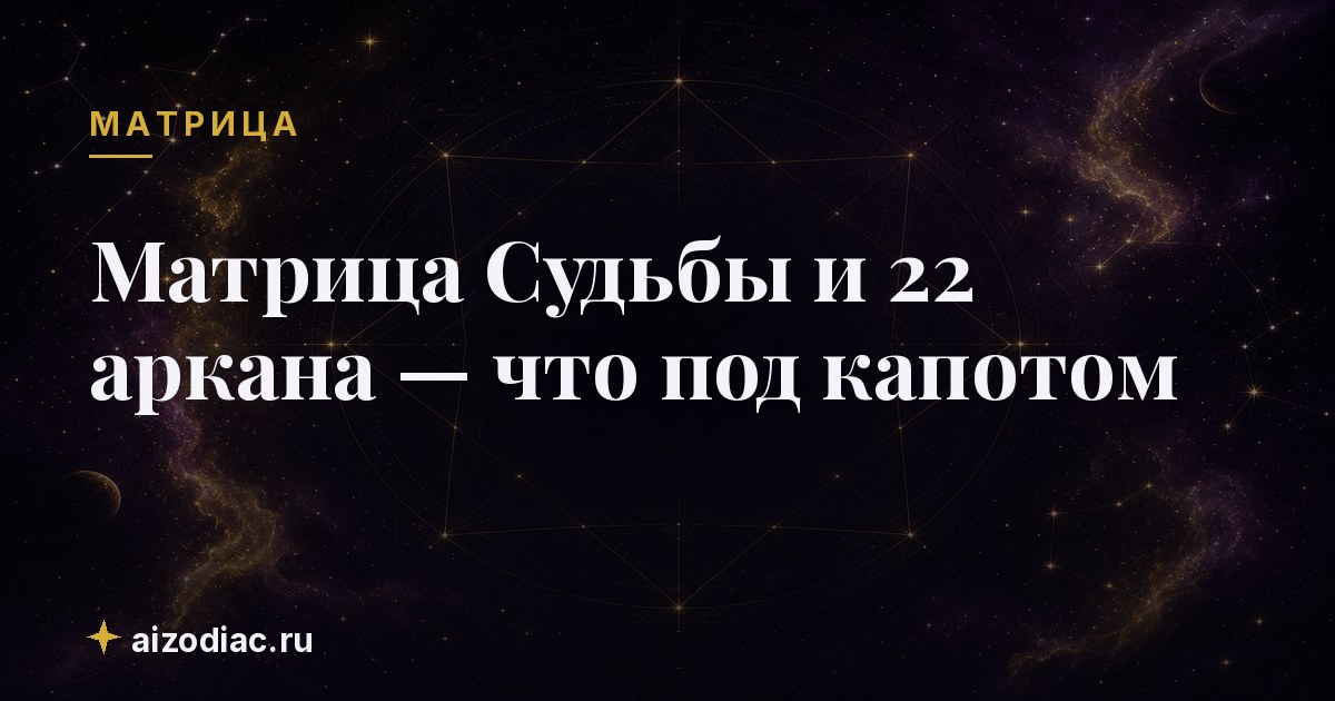Матрица Судьбы и 22 аркана — что под капотом