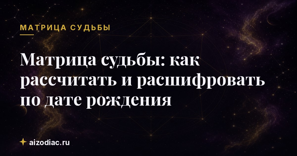 Матрица судьбы: как рассчитать и расшифровать по дате рождения