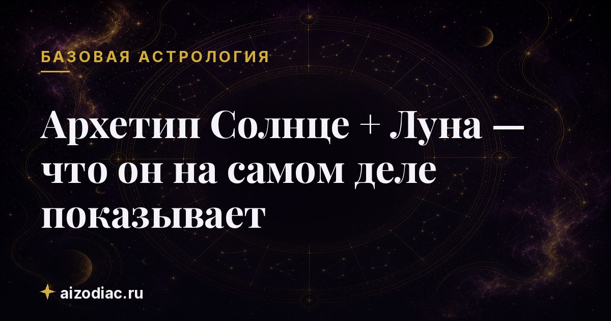 Архетип Солнце + Луна — что он на самом деле показывает