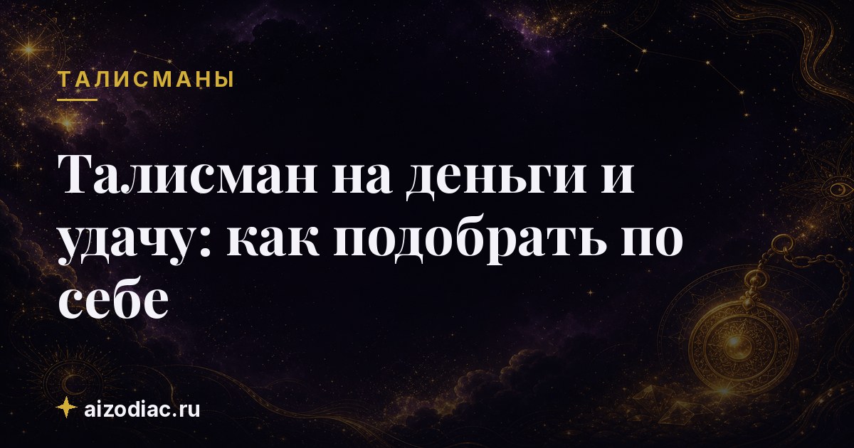 Талисман на деньги и удачу: как подобрать по себе